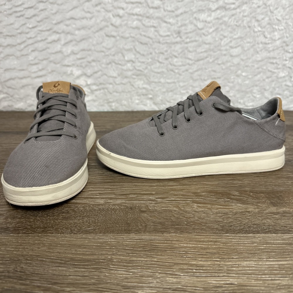 OluKai Kihele Li Sneakers Womens 8.5 Gray Casual Comfort Lace Up Lightweight